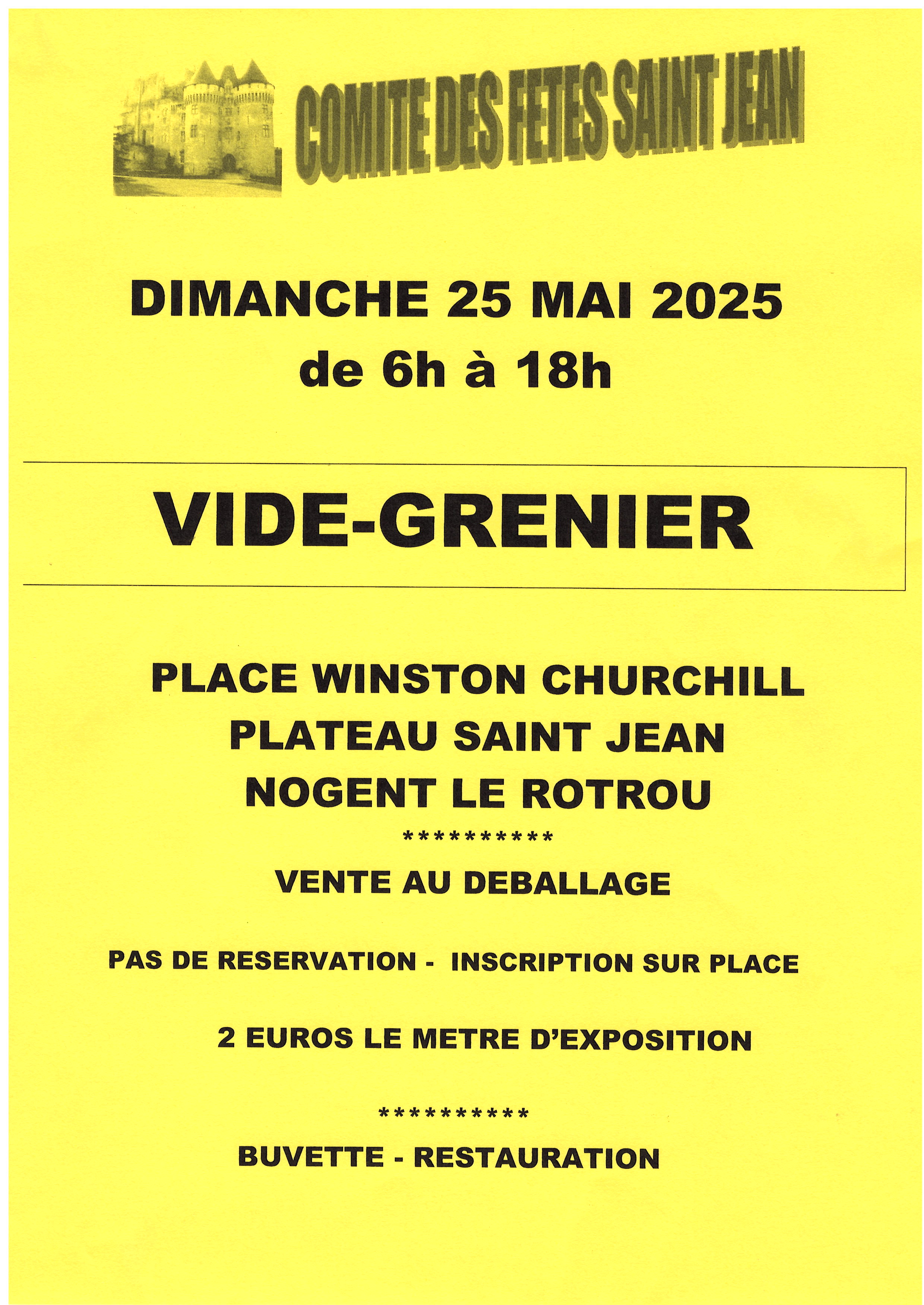 la CdC du Perche : Vide-greniers du Comité des Fêtes Saint-Jean (Plateau)