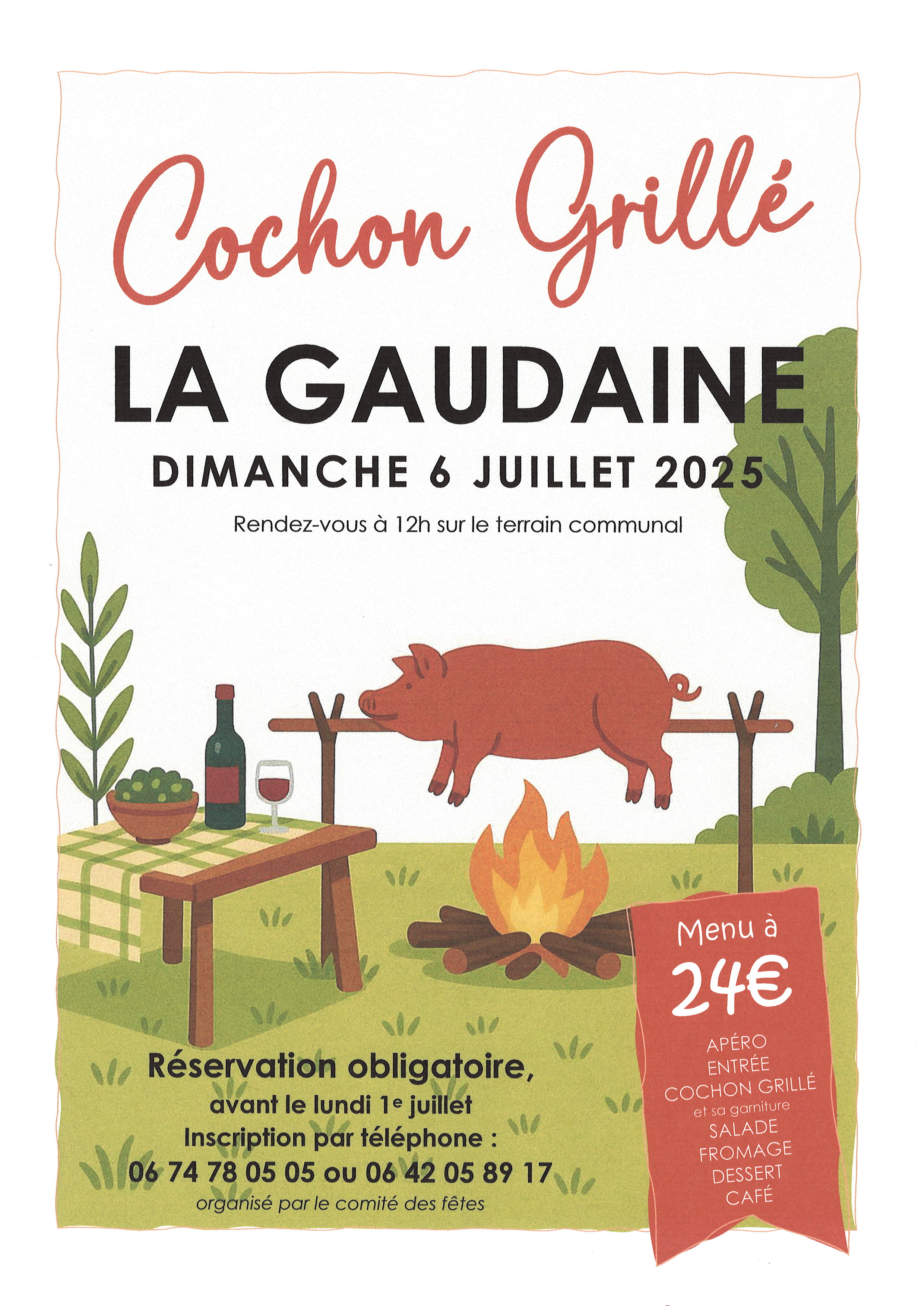 Cochon grillé à la Gaudaine