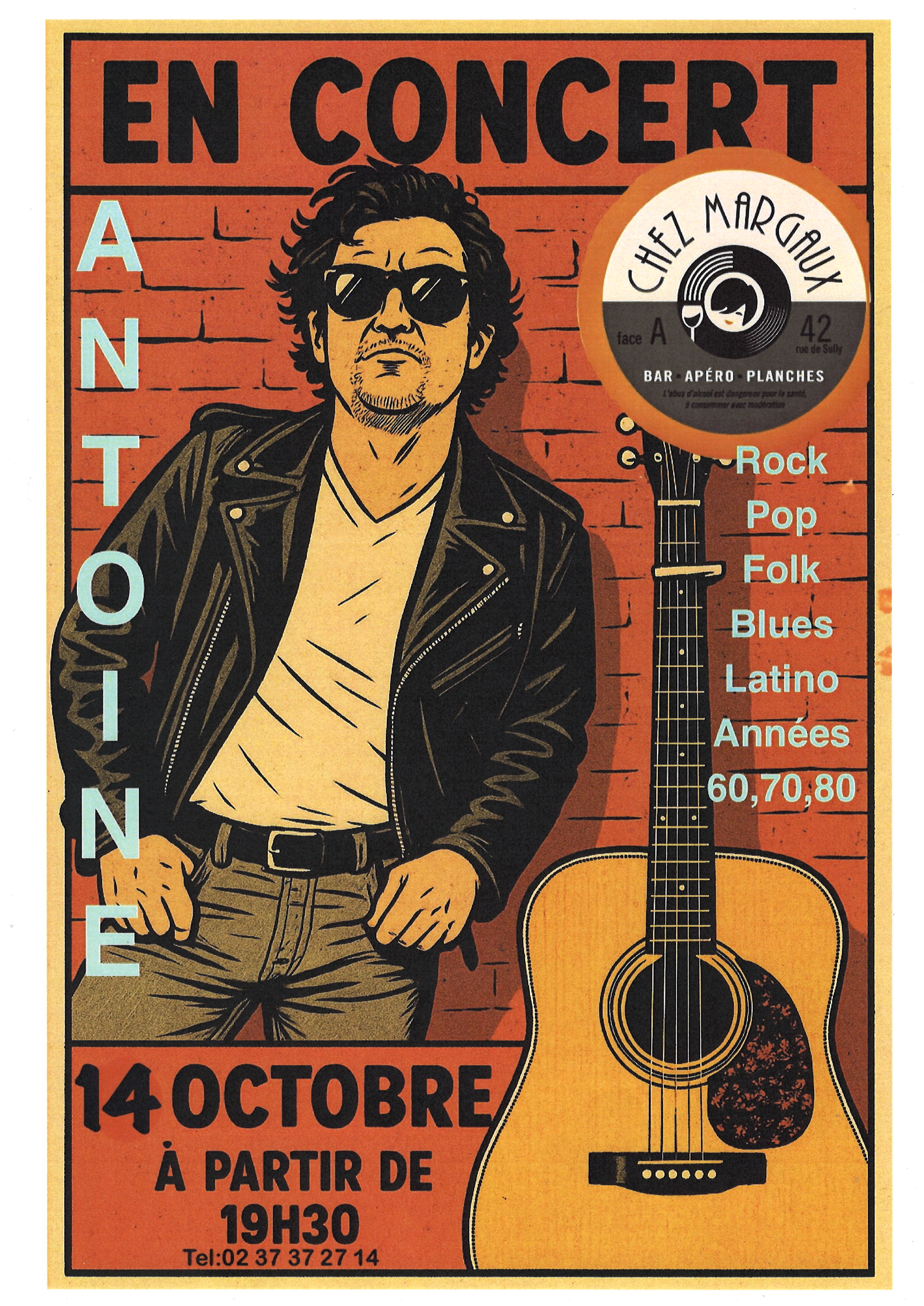 Antoine en concert - Pop rock 60'70'