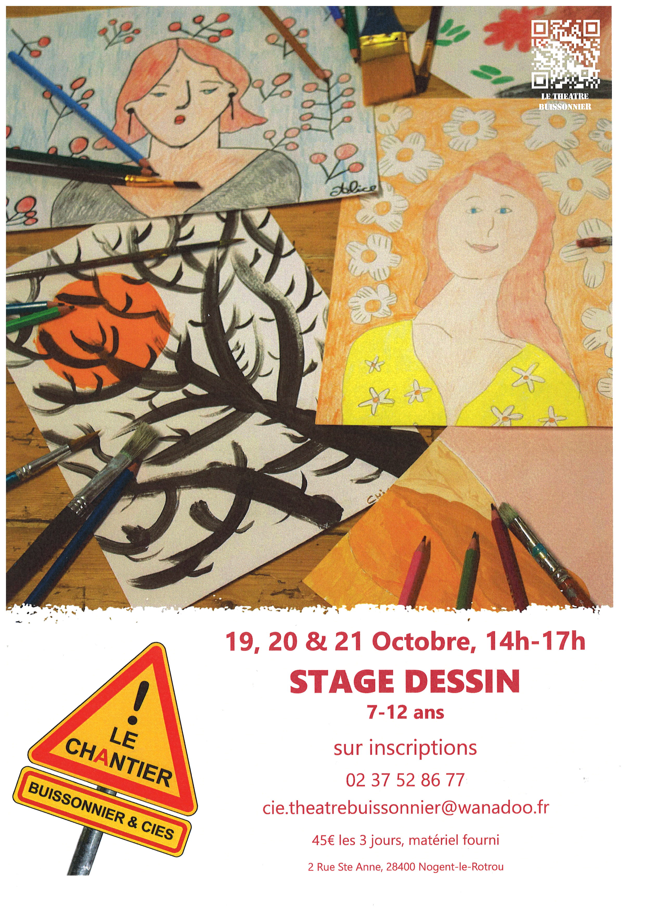 la CdC du Perche : Stage de dessin 7-12 ans au ChAntier