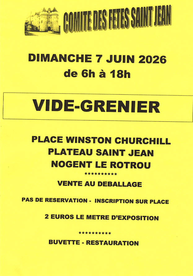 la CdC du Perche : Vide-greniers du Comité des Fêtes Saint-Jean (Plateau)