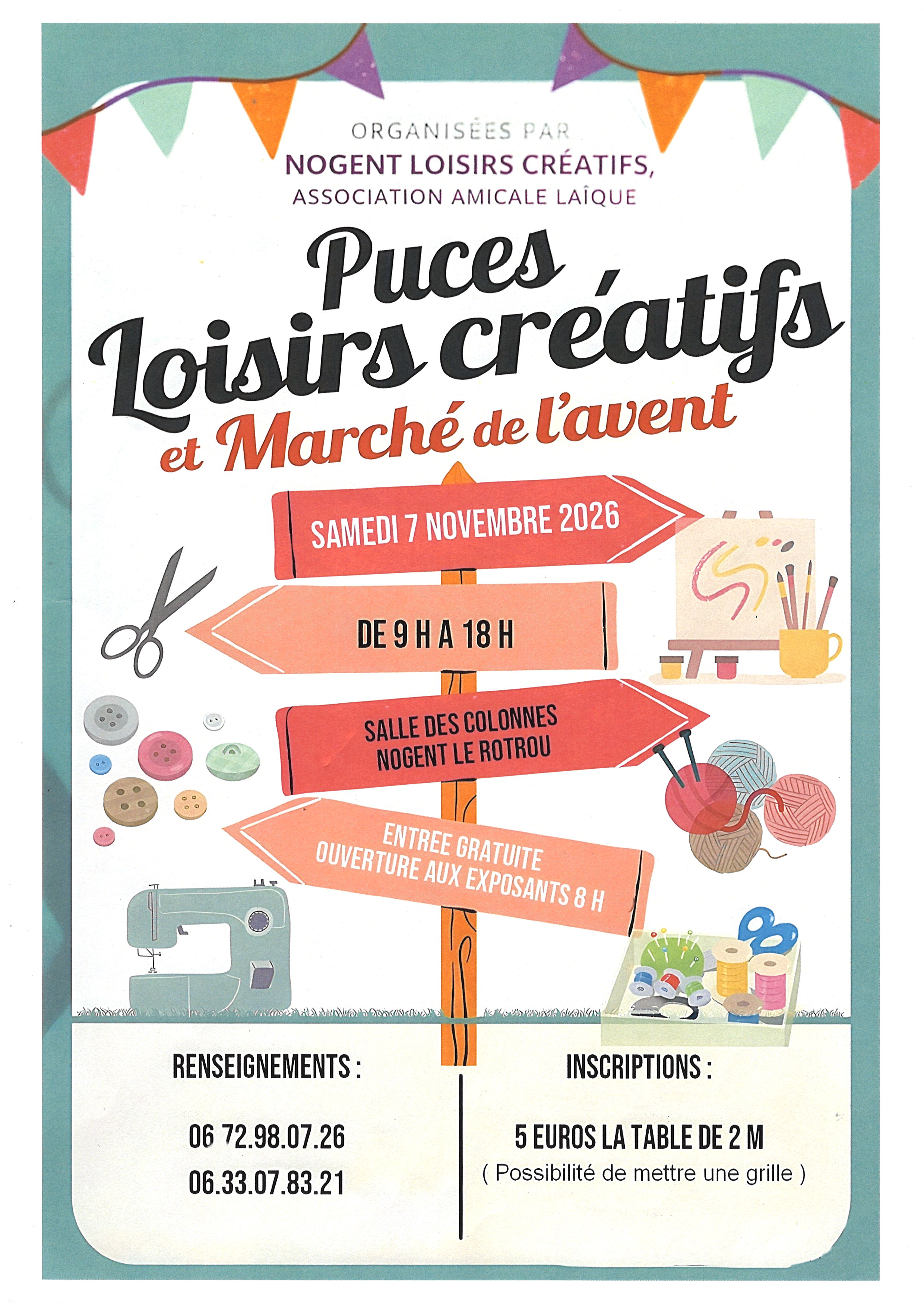 la CdC du Perche : 4ème Puces Créatives Loisirs Créatifs & Marché de l'Avent