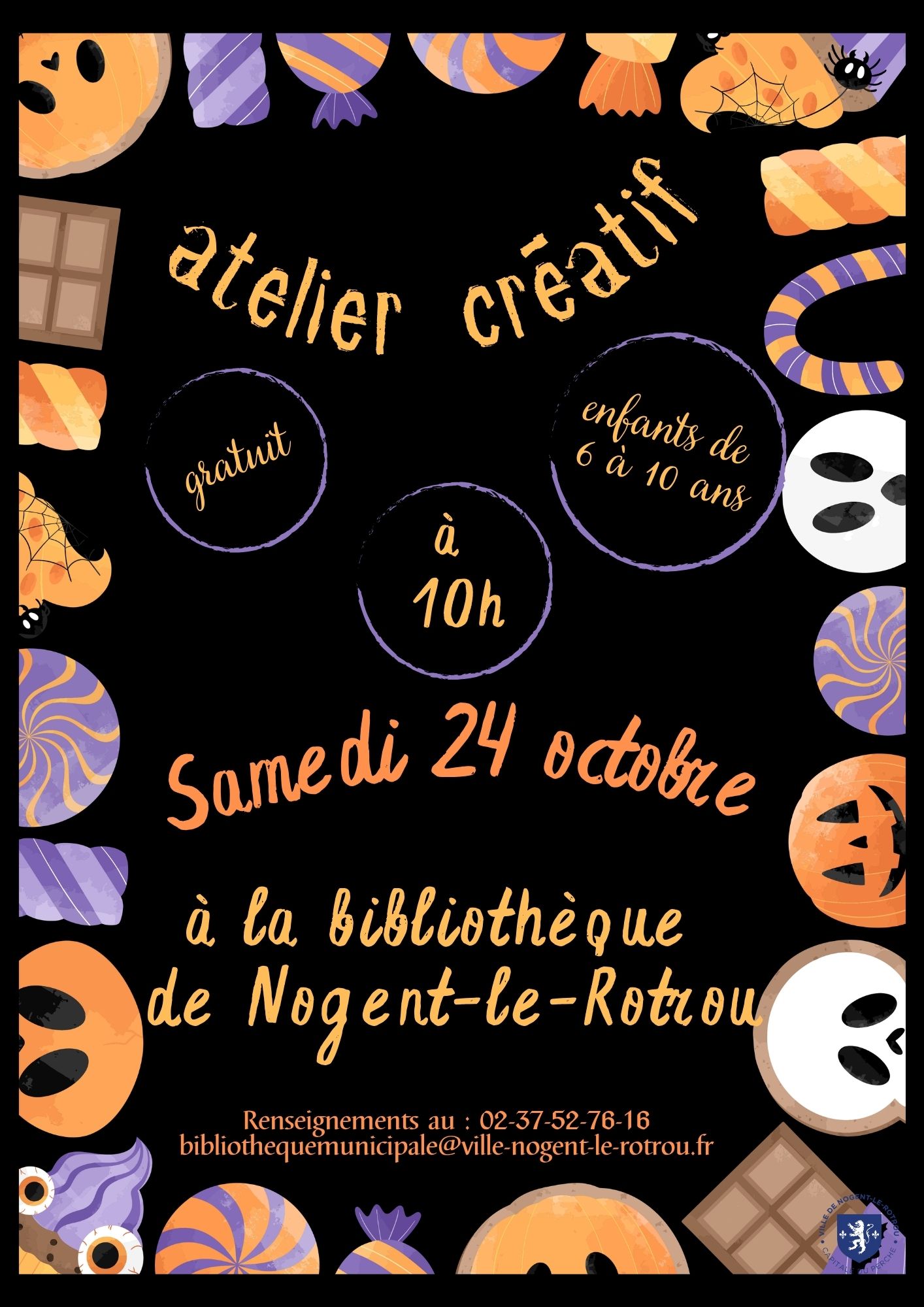 la CdC du Perche : Atelier créatif  pour enfant : couronne d'Halloween