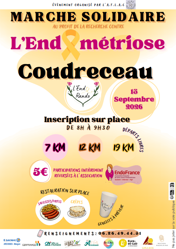 la CdC du Perche : Marche solidaire au profit de l'Endométriose - 2026