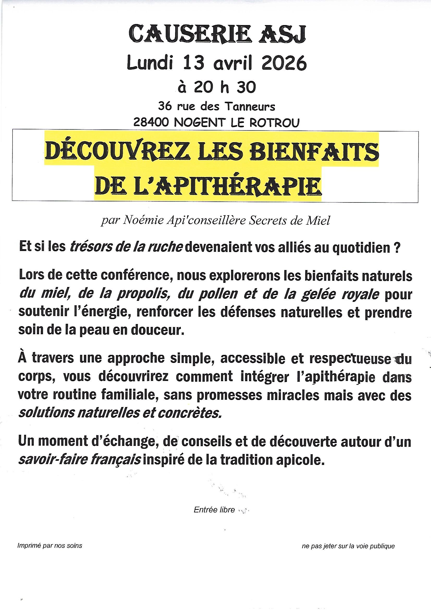 la CdC du Perche : CAUSERIE ASJ