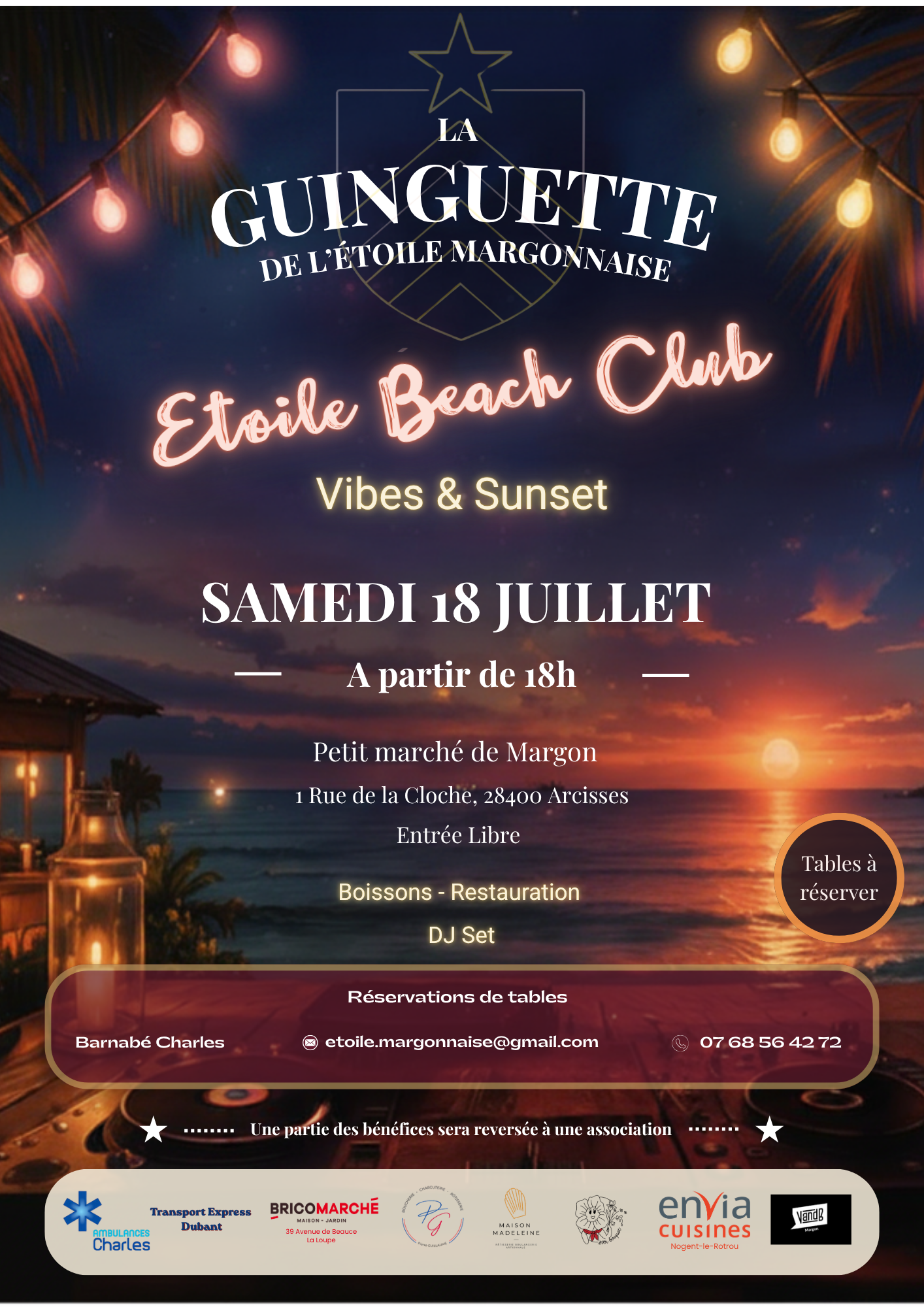 la CdC du Perche : La Guinguette de l'Étoile Margonnaise - Étoile Beach Club