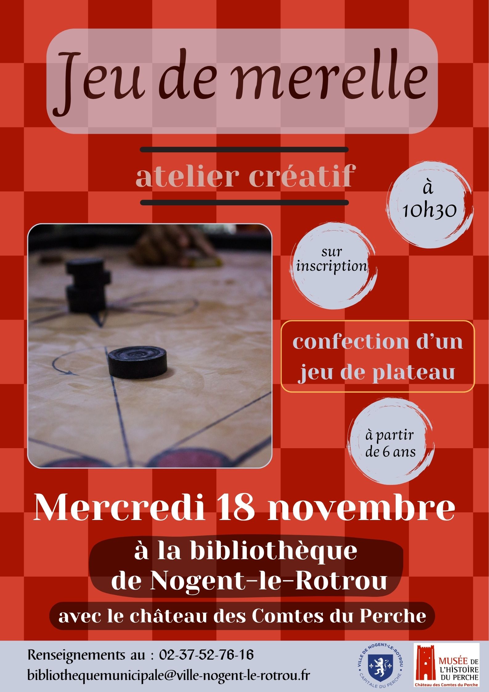 la CdC du Perche : Atelier créatif - Jeu de merelle