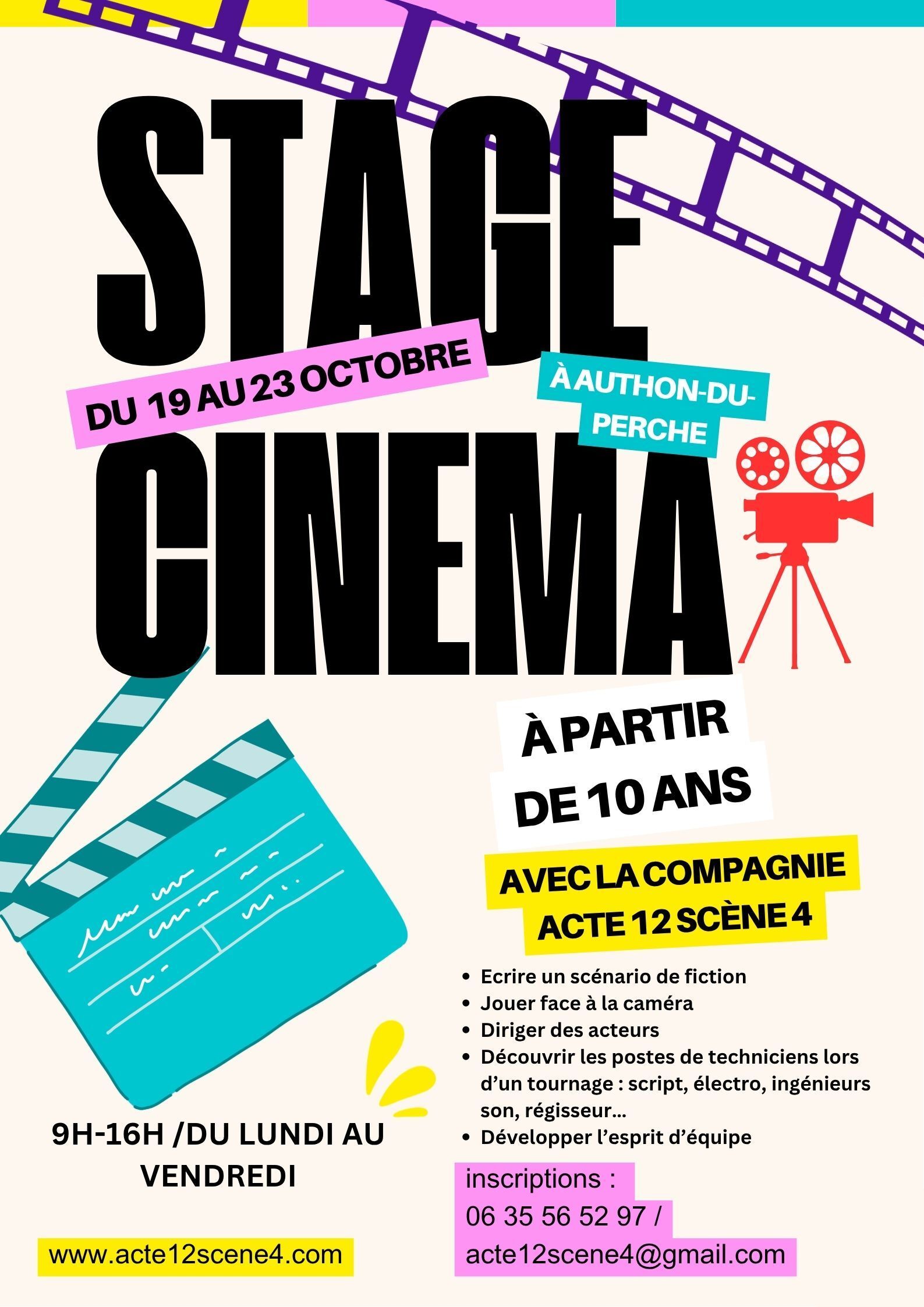 la CdC du Perche : Stage de cinéma