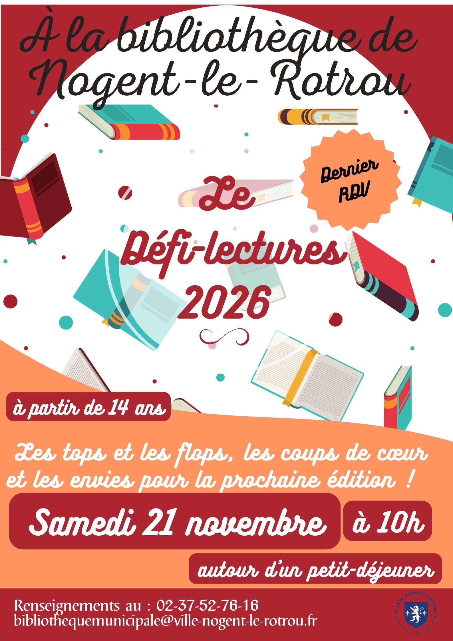 la CdC du Perche : Défi-lectures novembre 2026