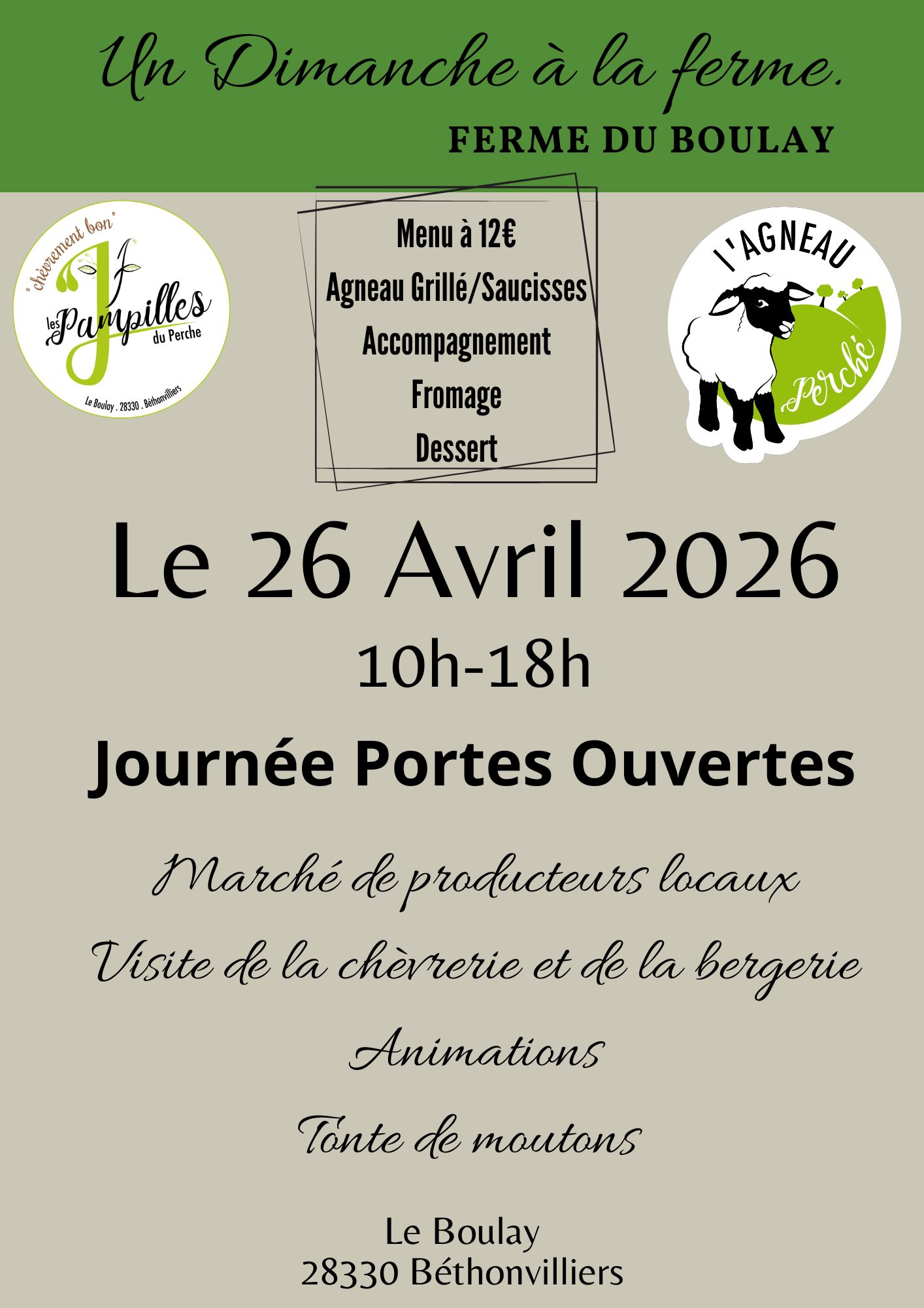 la CdC du Perche : Journée portes ouvertes à la chèvrerie et bergerie