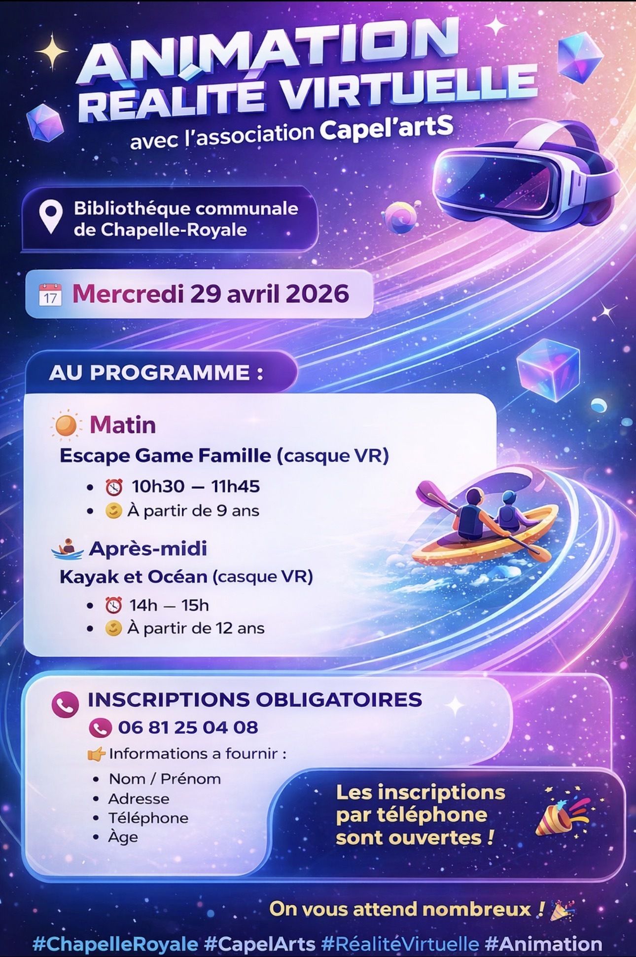 la CdC du Perche : Animation réalité virtuelle à Chapelle-Royale