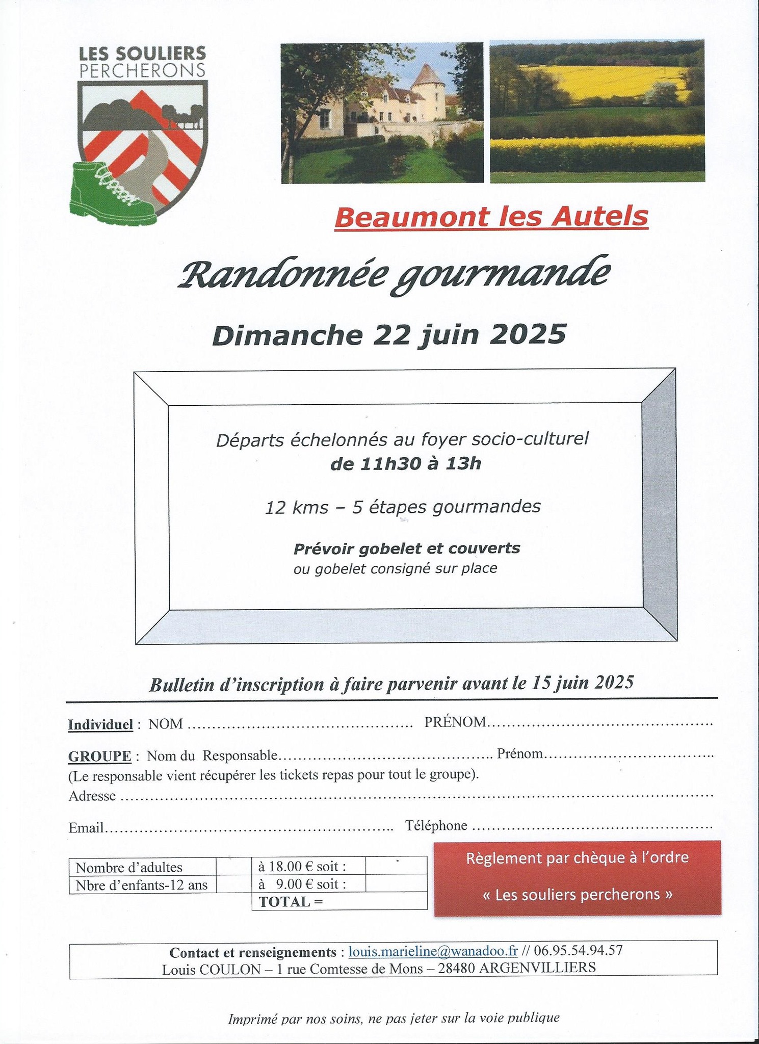 la CdC du Perche : Randonnée Gourmande