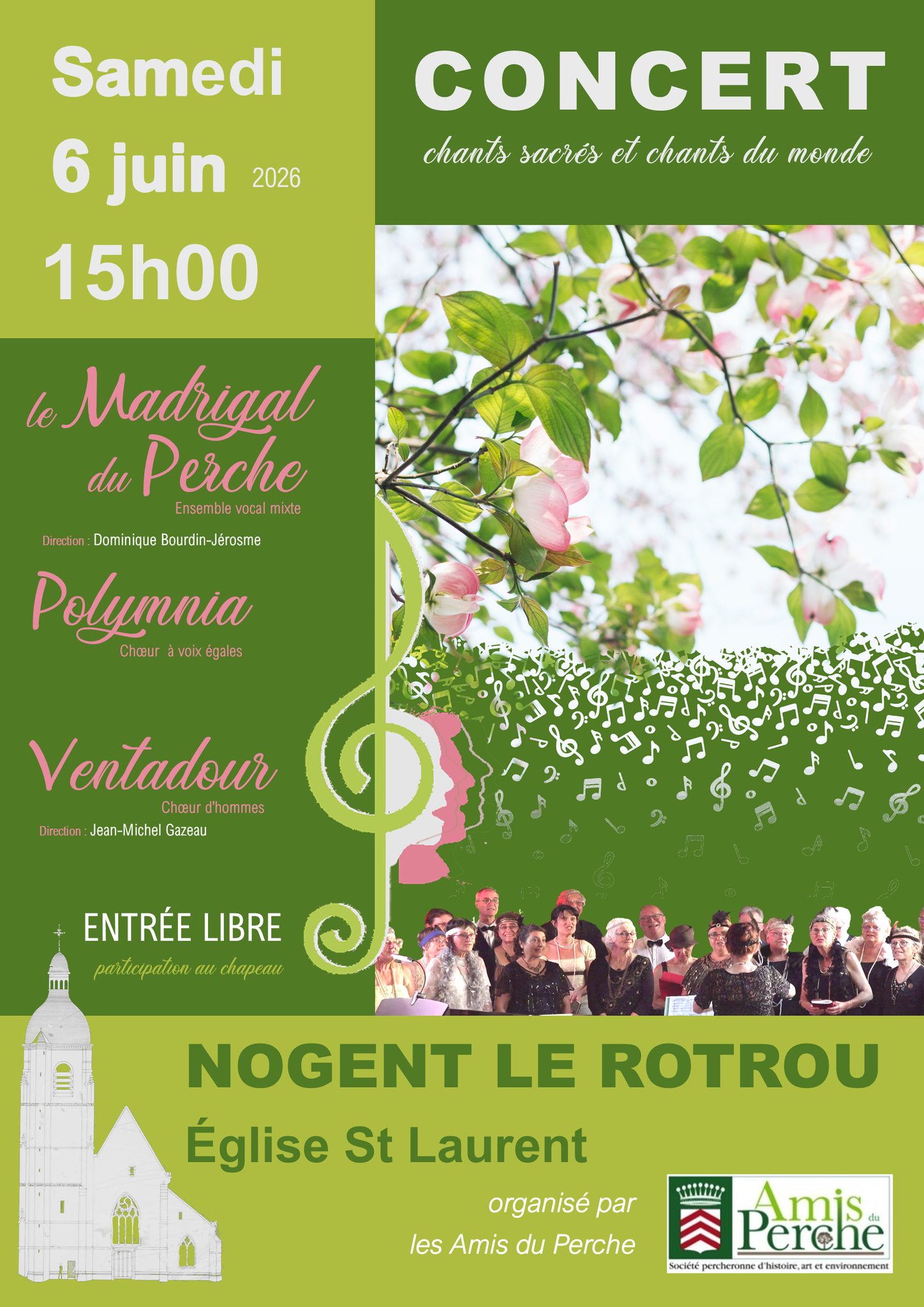 la CdC du Perche : Concert de chants sacrés et du monde à l'Eglise St-Laurent