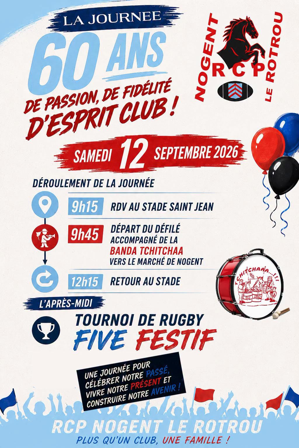la CdC du Perche : 60 ans du Rugby Club Percheron
