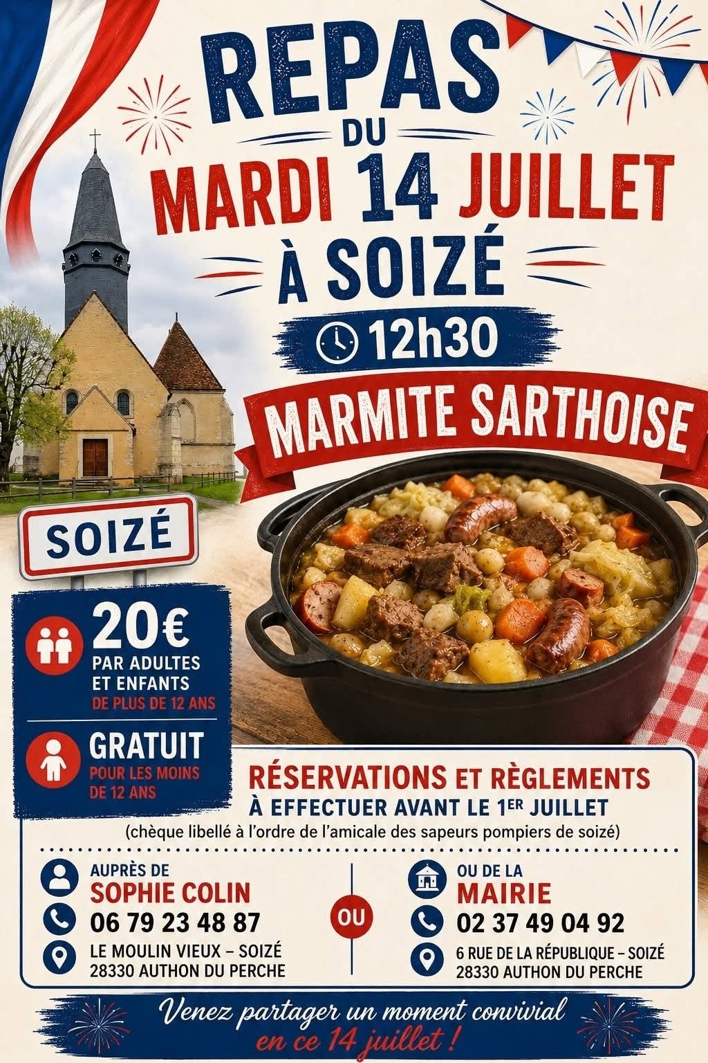 la CdC du Perche : Repas du 14 Juillet de Soizé