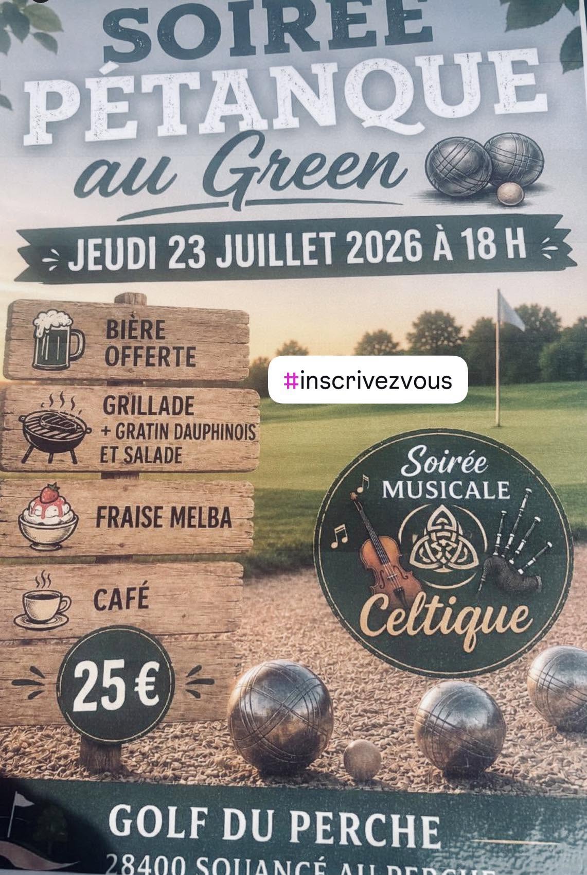 la CdC du Perche : Soirée pétanque au Green