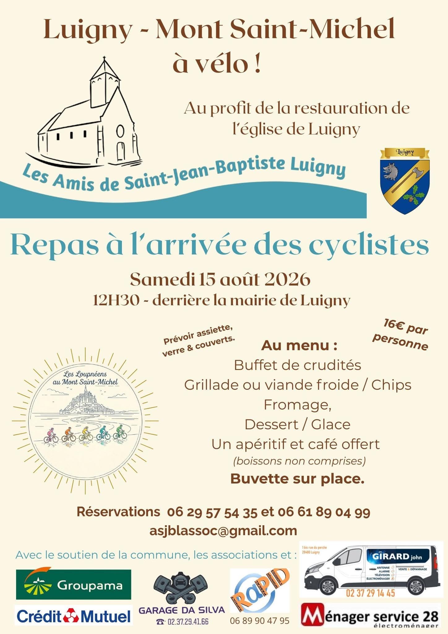 la CdC du Perche : Luigny au Mont-Saint-Michel à vélo