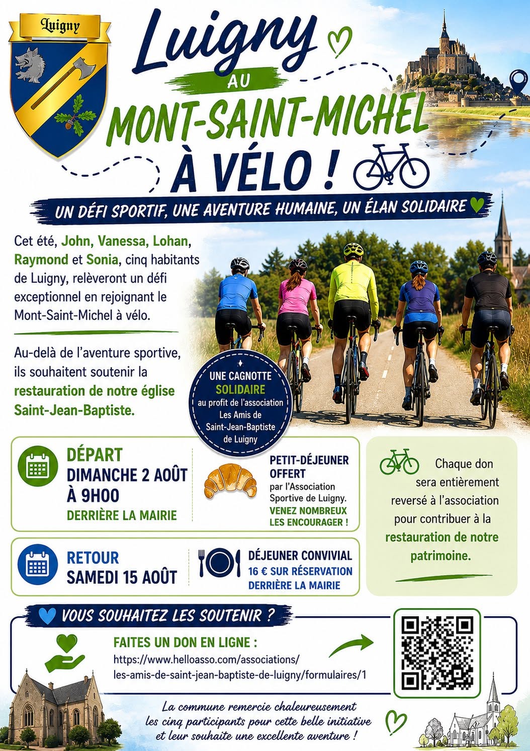 la CdC du Perche : Luigny au Mont-Saint-Michel à vélo