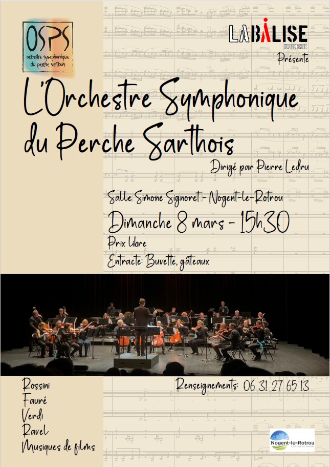 la CdC du Perche : Concert de l'Orchestre Symphonique du Perche Sarthois