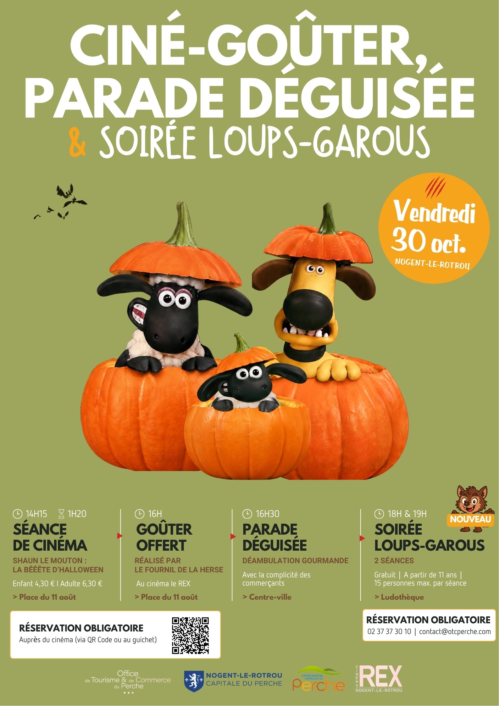 la CdC du Perche : Ciné-goûter, parade déguisée & soirée loups-garous