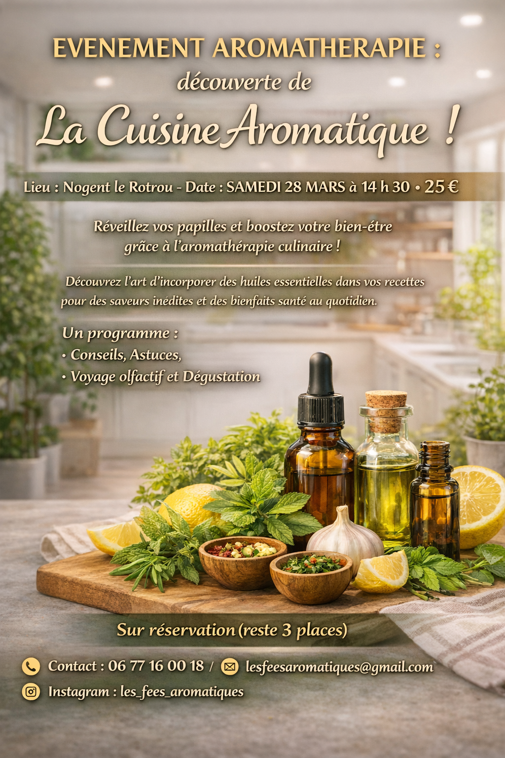 la CdC du Perche : Evénement Aromathérapie - Découverte de la cuisine Aromatique !