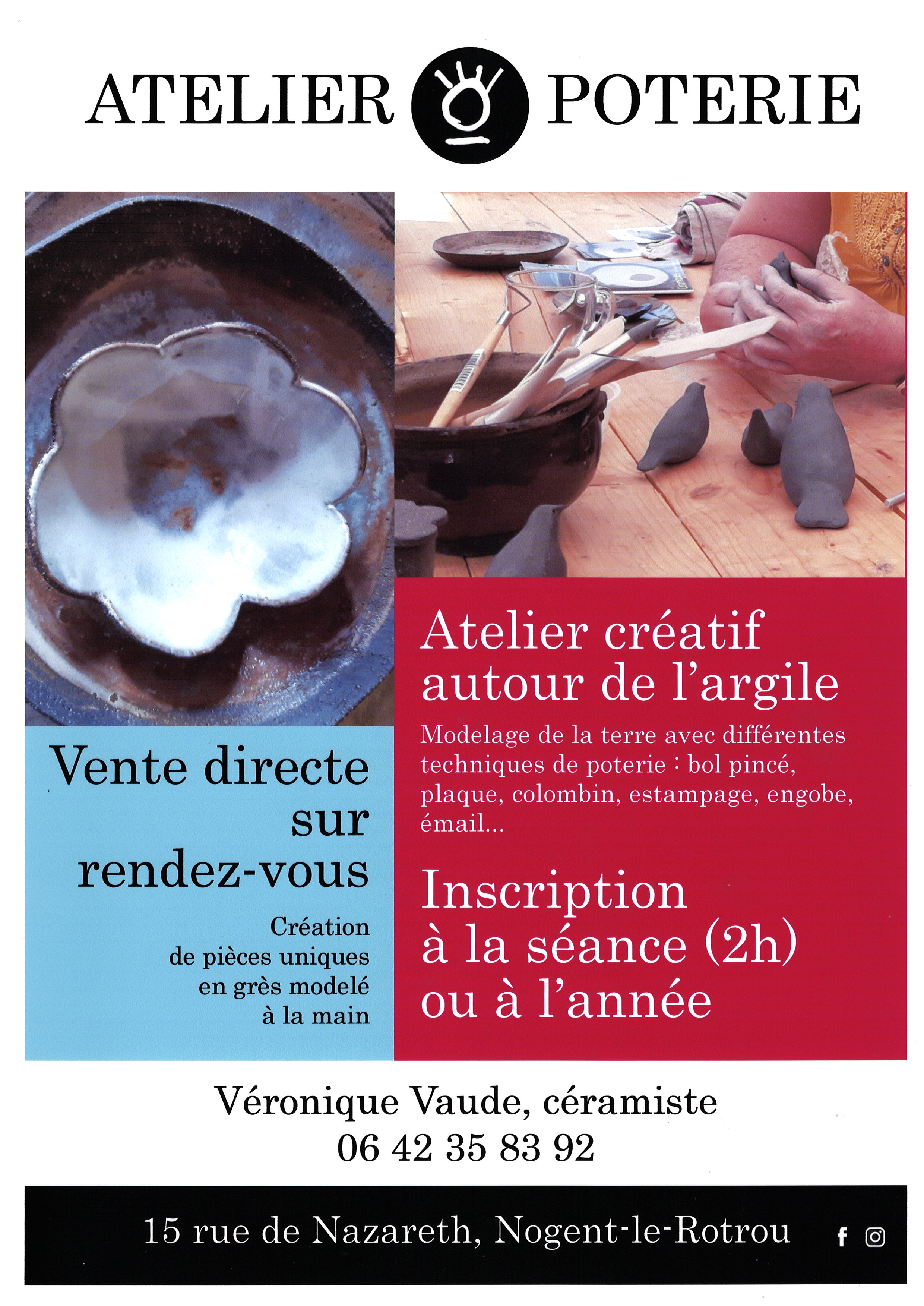 la CdC du Perche : Ateliers modelage par Véronique Vaude