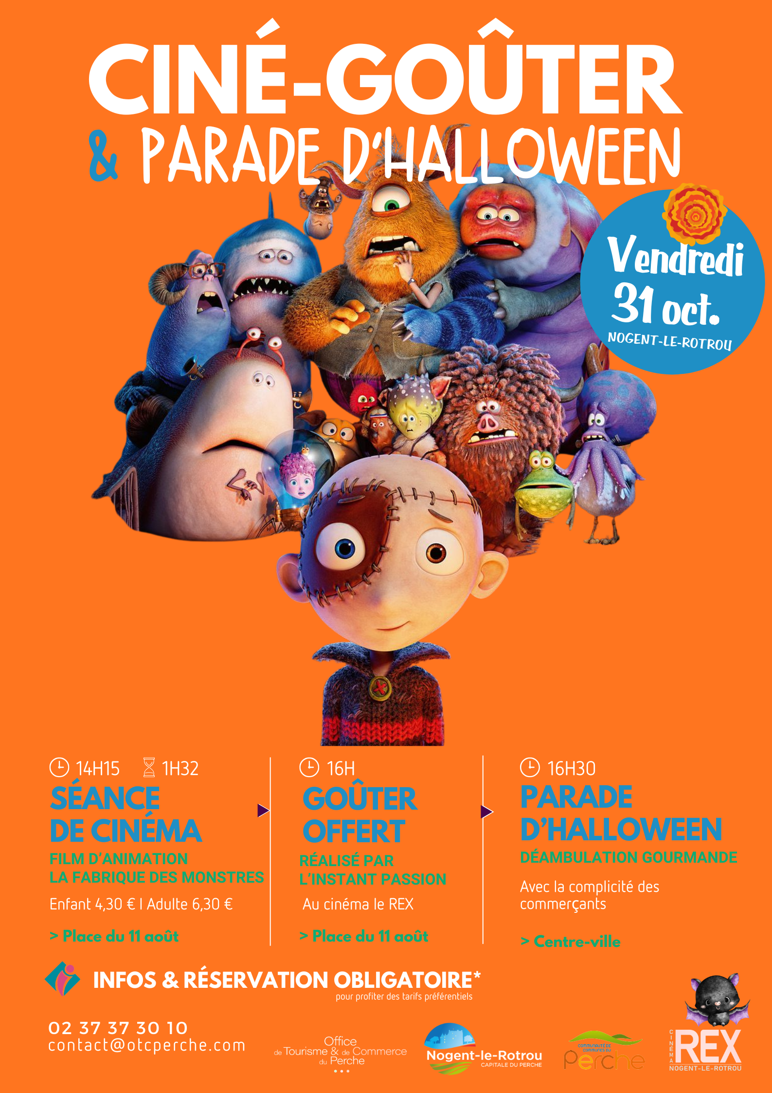 la CdC du Perche : Ciné-goûter & parade d'Halloween