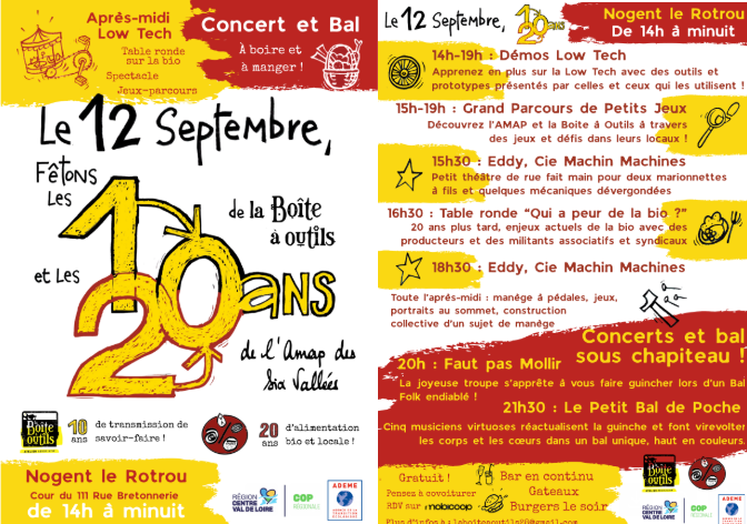 la CdC du Perche : La Boîte à Outils & l'AMAP fêtent leurs 10 et 20 ans !