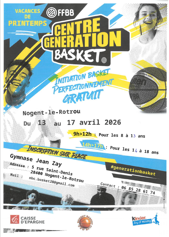 la CdC du Perche : Stage d'initiation et perfectionnement au Basket