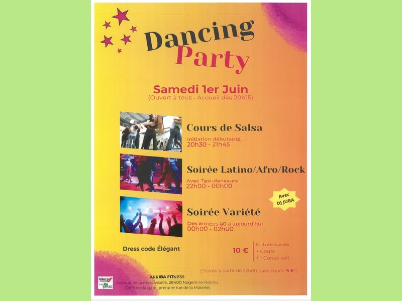 la CdC du Perche : Soirée Dancing Party mensuelle I Arriba Fitness