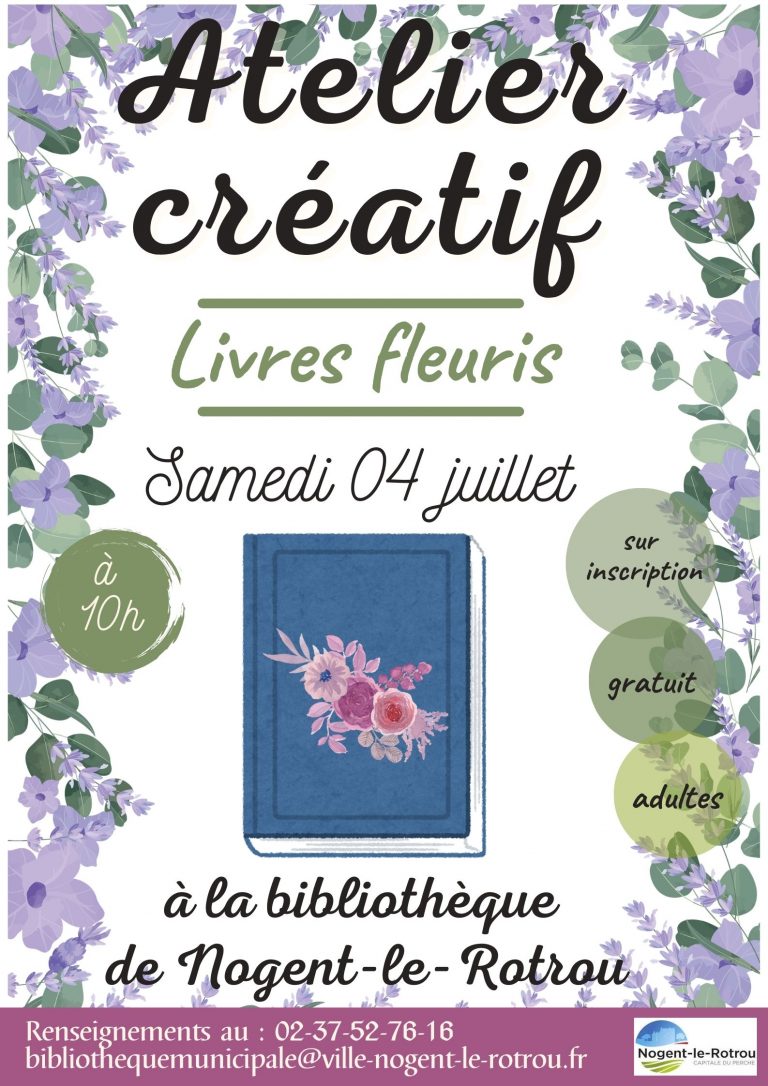 la CdC du Perche : Atelier créatif I Livres fleuris
