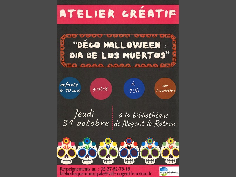 la CdC du Perche : Atelier créatif Spécial Halloween | Dia de Los Muertos