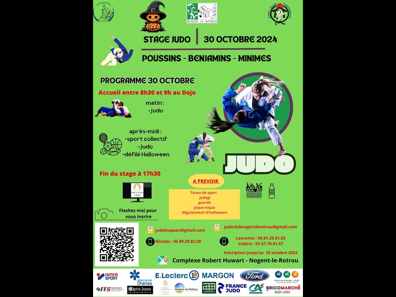 la CdC du Perche : Stage Judo & Multi-activités, clôturé par défilé Halloween