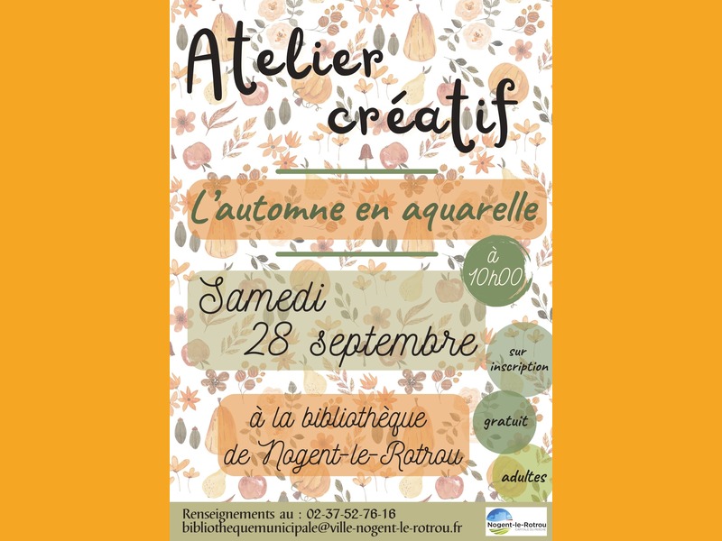 la CdC du Perche : Atelier créatif I L'Automne en aquarelle