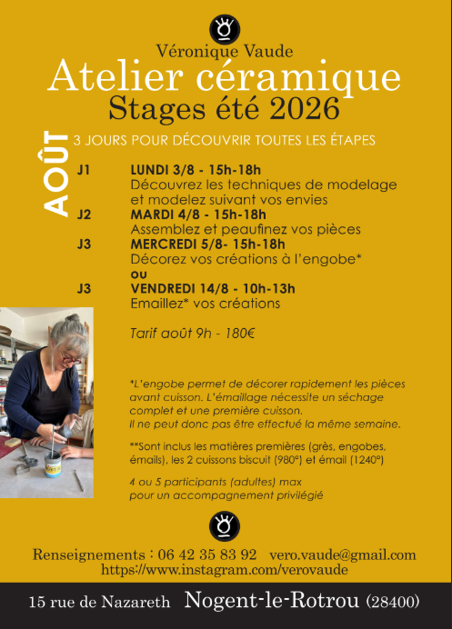 la CdC du Perche : Ateliers céramique - Stage d'Août par Véronique Vaude
