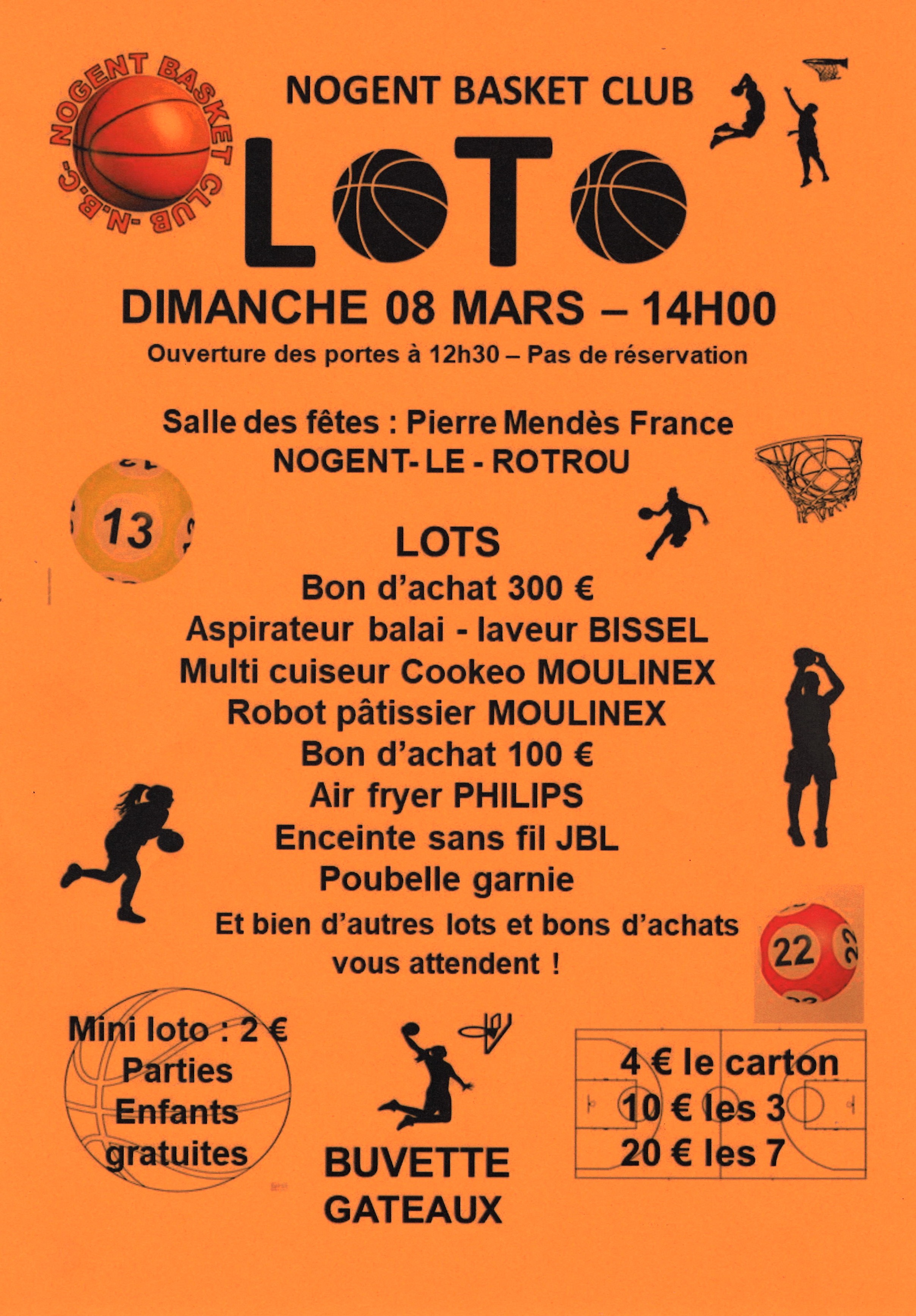 la CdC du Perche : Loto du Nogent Basket Club