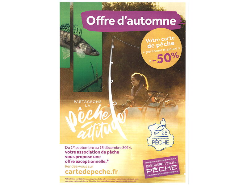 la CdC du Perche : Offre d'automne Fédération Départementale Pêche 28