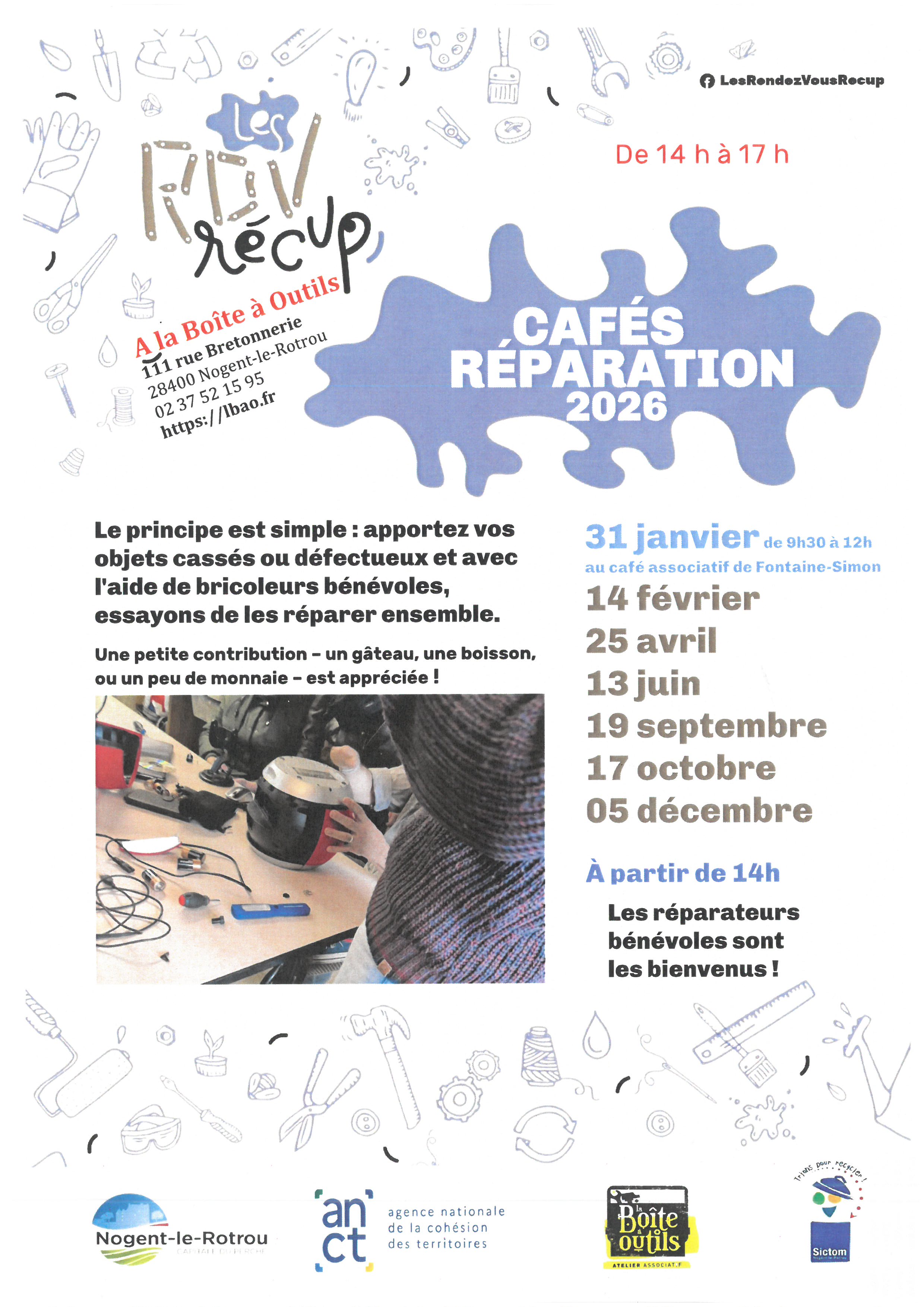 la CdC du Perche : RDV récup - Café Réparation