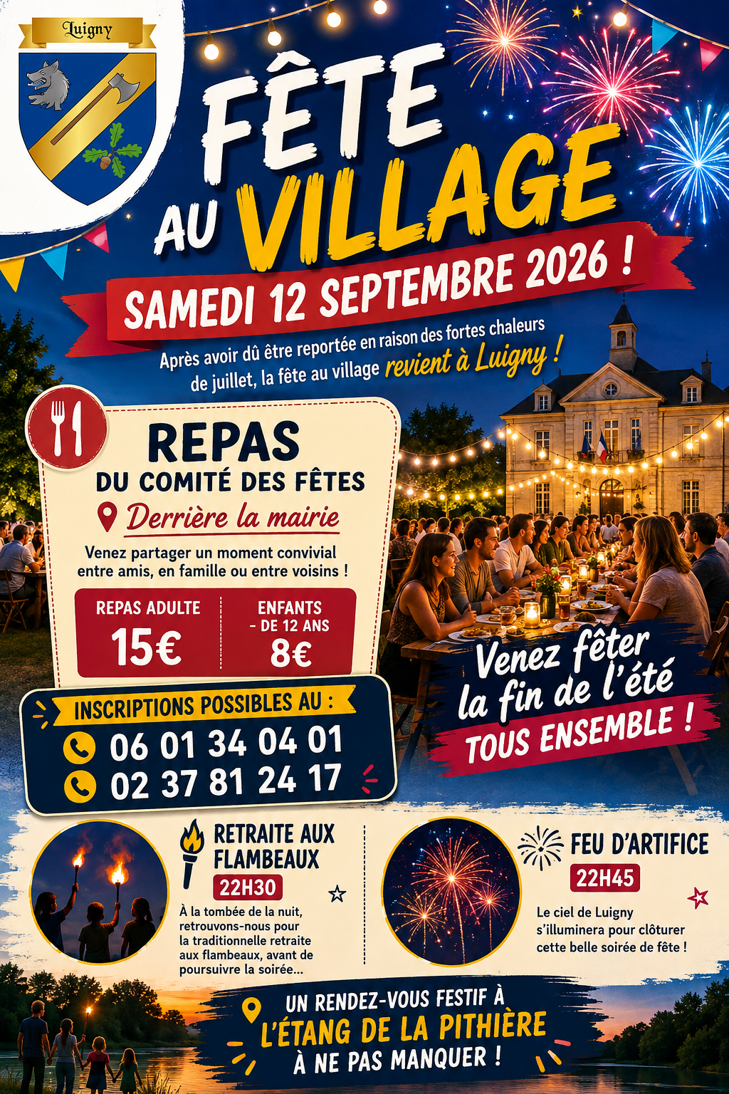 la CdC du Perche : Feu d'artifice et retraite aux flambeaux