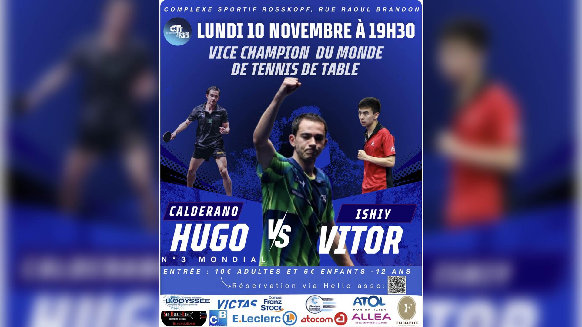 Match Exhibition Tennis de Table - Calderano vs Ishiy