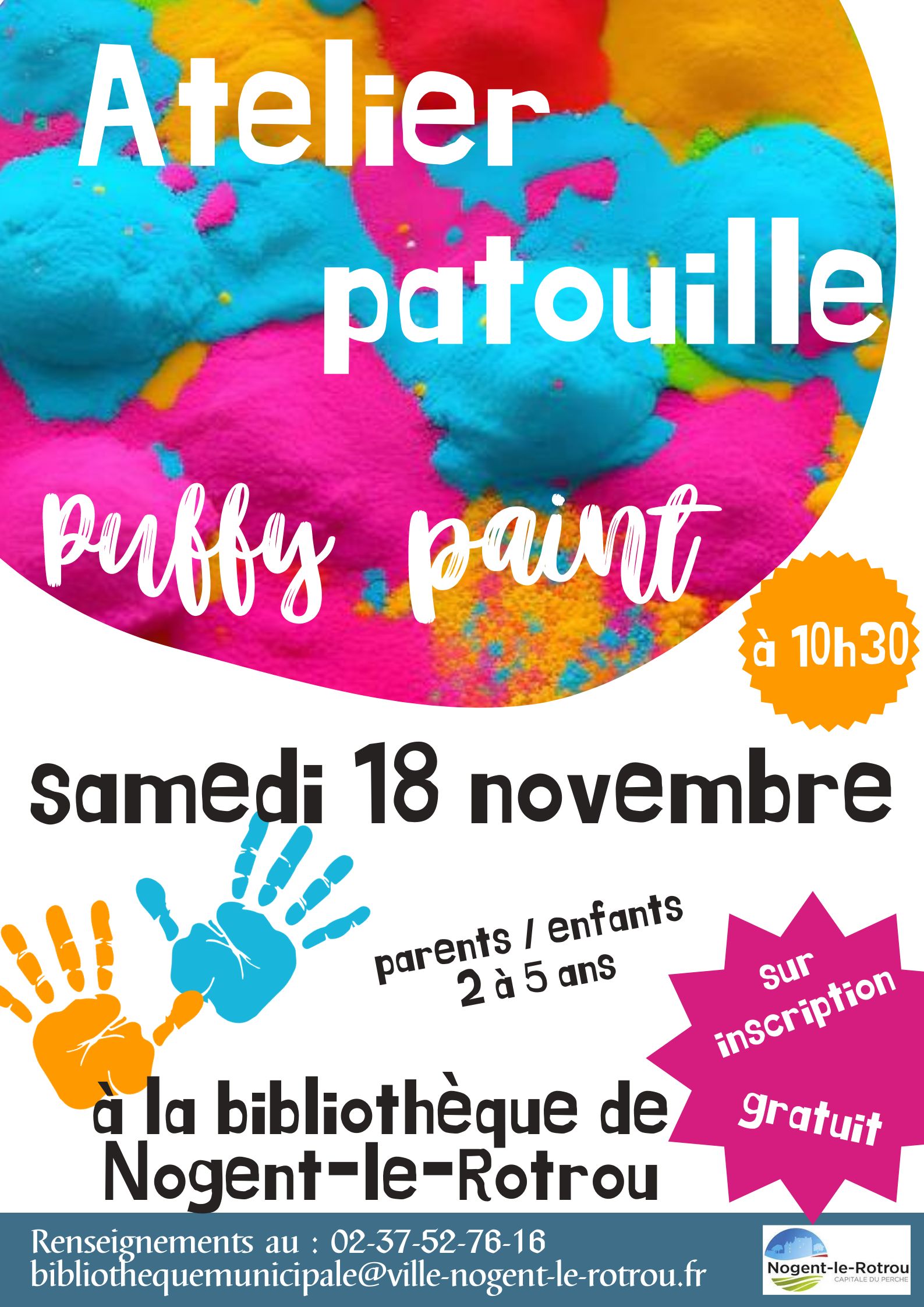 la CdC du Perche : Atelier Patouille Puffy Paint