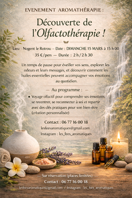 Aromathérapie - Découverte de l'Olfactothérapie !
