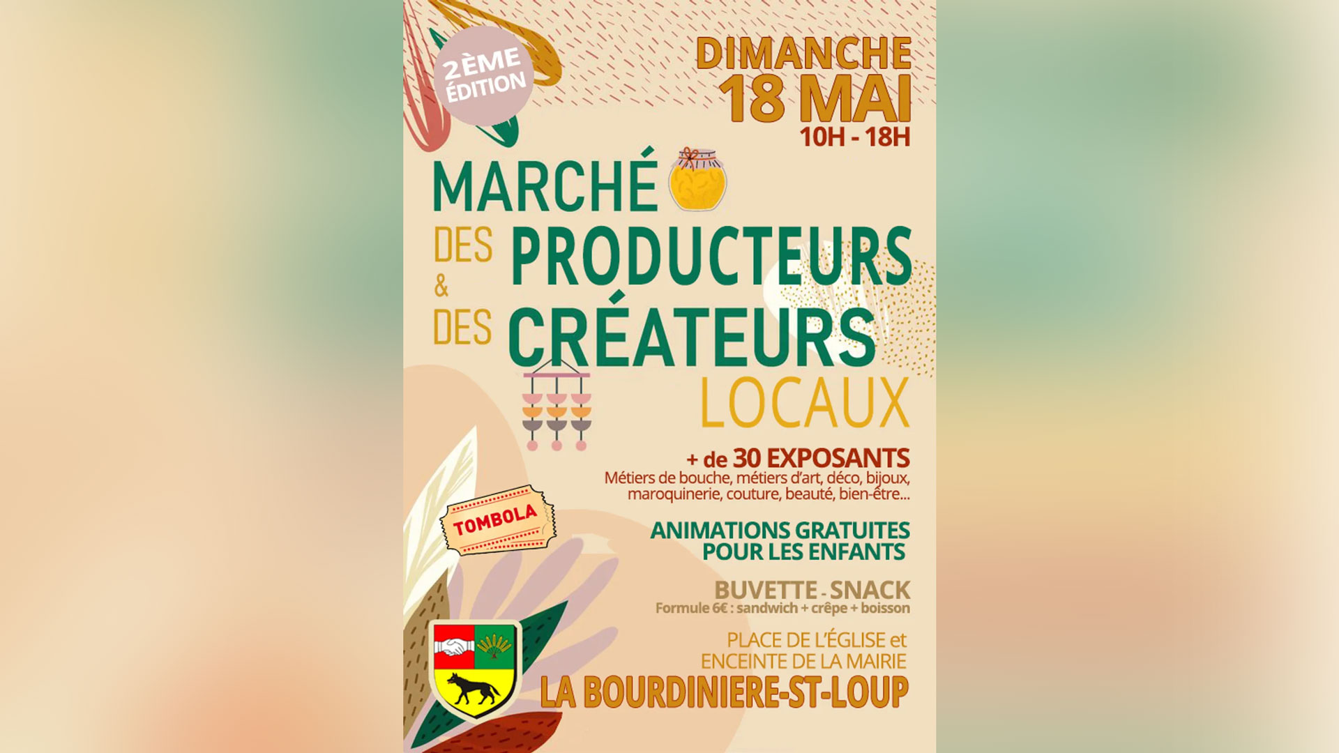 Marché des producteurs et créateurs locaux 2025 à la Bourdinière-Saint-Loup