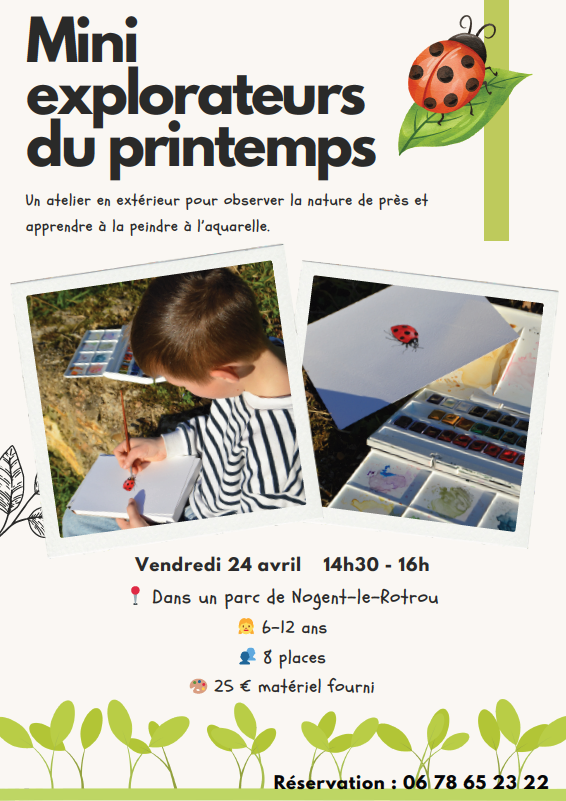 la CdC du Perche : Atelier aquarelle pour enfant